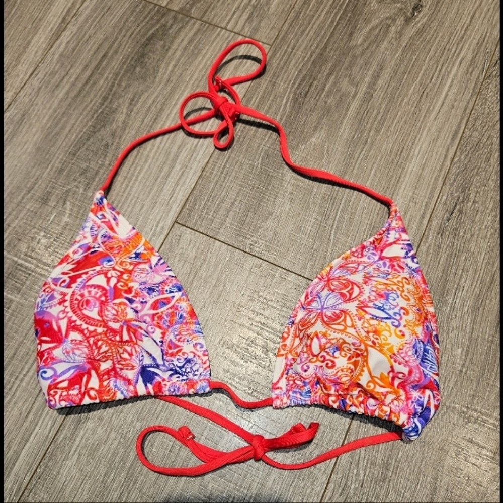 Swim Systems red triangle Bikini Swim top size Large